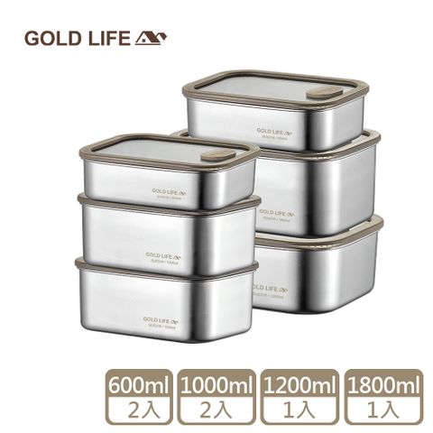 豪華6件組-鎖味留鮮可微波316不鏽鋼保鮮盒