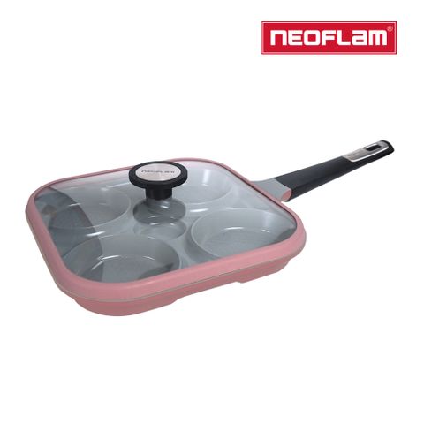 NEOFLAM Steam Plus Pan烹飪神器&amp;玻璃蓋-乾燥玫瑰粉(原味水蒸/煎/炒多功能)