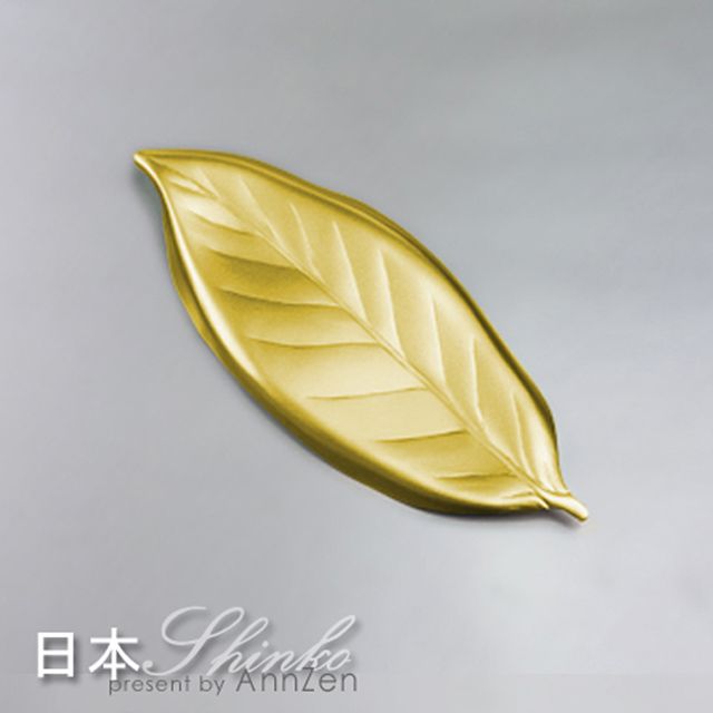  《日本Shinko 》設計師系列-作用 金木犀葉片筷架 ( 金色葉片 )