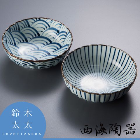 西海陶器 【日本】波佐見燒 職人手繪系列-兩件式丼飯碗18.5x6.5cm(鈴木太太公司貨)