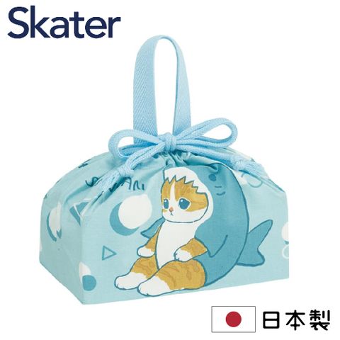 【日本Skater】mofusand 貓福珊迪 日本製束口便當提袋 (通勤/開學/野餐/戶外郊遊/午餐袋)