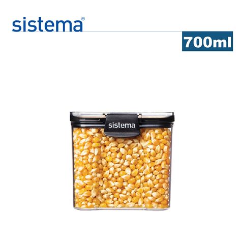 sistema 紐西蘭進口TRITAN扣式方形密封保鮮盒(700ml)