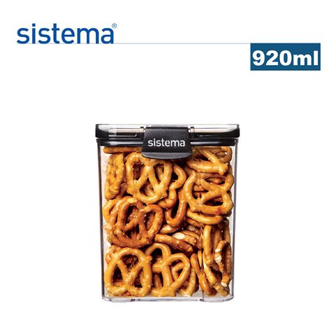 sistema 紐西蘭進口TRITAN扣式方形密封保鮮盒(920ml)