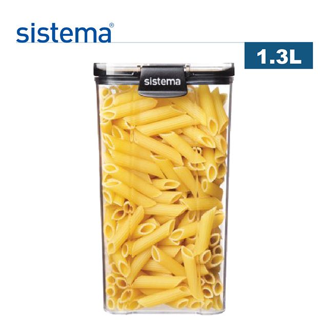 sistema 紐西蘭進口TRITAN扣式方形密封保鮮盒(1.3L)