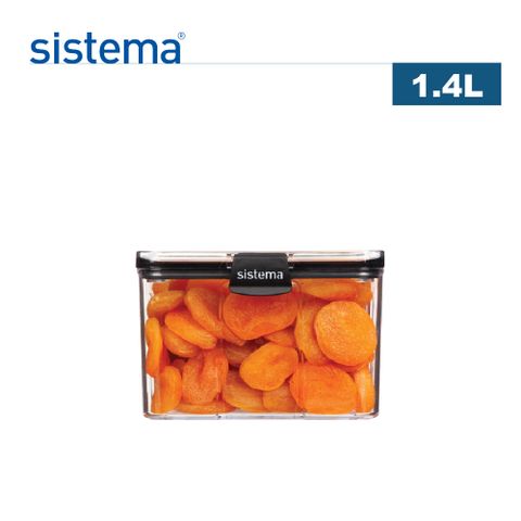 sistema 紐西蘭進口TRITAN扣式方形密封保鮮盒-1.4L