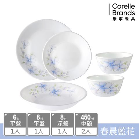 Corelle Brands 康寧餐具 春晨藍花5件式餐具組-E01