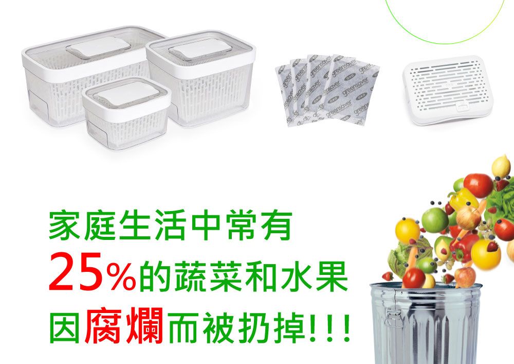 greensaver nsaver  greegreensaver  greensavergreen家庭生活中常有25%的蔬菜和水果因腐爛而被扔掉!!!