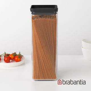 【Brabantia】方型食物儲存罐2.5L-深灰