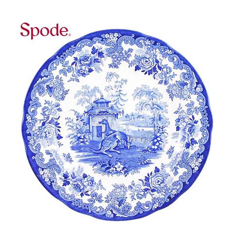 ※英國Spode-Blue Room 經典藍廳系列-27cm盤-袋鼠Kangaroo Enclosure-原裝彩盒