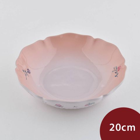 LE CREUSET 南法花語系列 凡爾賽花園 不規則圓形深盤 20cm 芭蕾粉