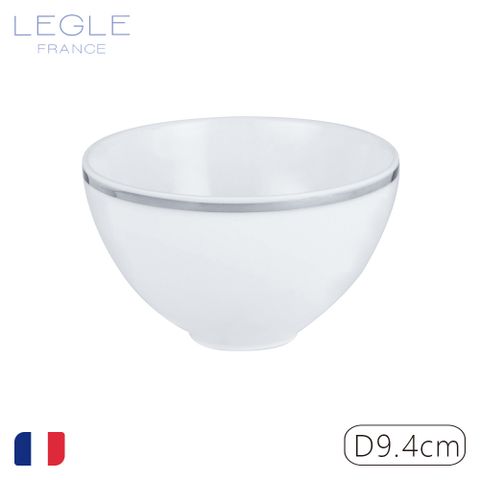 【LEGLE】法國如意口湯碗D9.4cm-銀邊