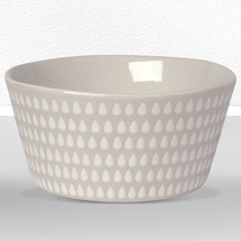 DANICA Heirloom陶製餐碗(白雨滴12cm)