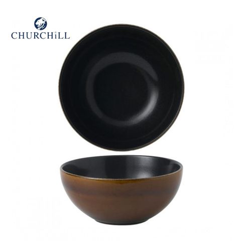 英國CHURCHiLL-Nourish系列-赭棕/東京黑18.3 x 8cm麵碗 (1075ml/37.8盎司)  麵碗 碗公 碗