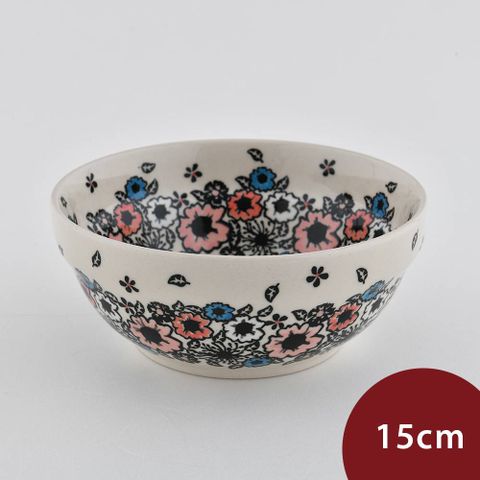 波蘭陶 繽紛花環系列 中式麵碗 15cm 波蘭手工製