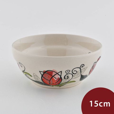 波蘭陶 翩翩輕舞系列 中式麵碗 15cm 波蘭手工製