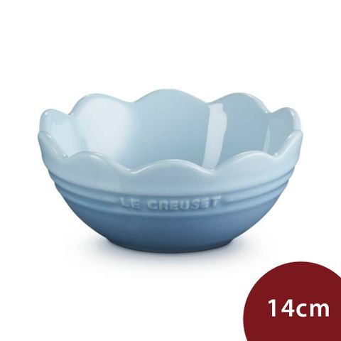 LC 蕾絲花形碗 14cm 海岸藍