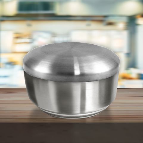 韓式304不鏽鋼雙層碗組-10.5cm-不鏽鋼色-4入