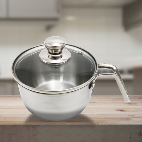 Dashiang 304不鏽鋼萬用美味泡麵鍋-14cm-附蓋-2組