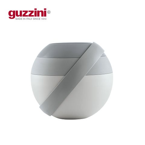 Guzzini 【義大利】On the Go系列圓筒多層附餐具造型便當盒(漸層灰色/保實用餐具)