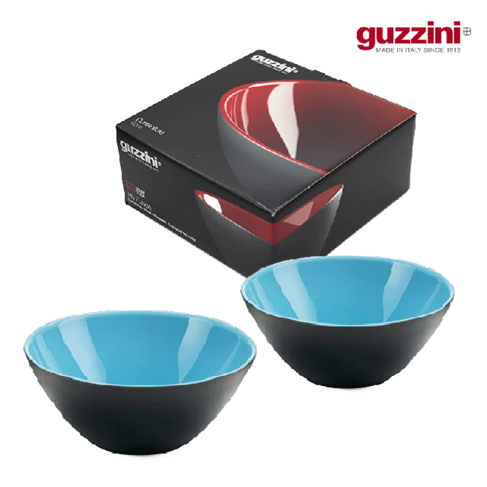 義大利GUZZINI-MyFusion系列-260ml彩碗2入組 (藍色 / 紅色，兩色挑選) 碗 沙拉碗 缽 水果碗 點心碗 優格碗 冰淇淋碗 甜點碗
