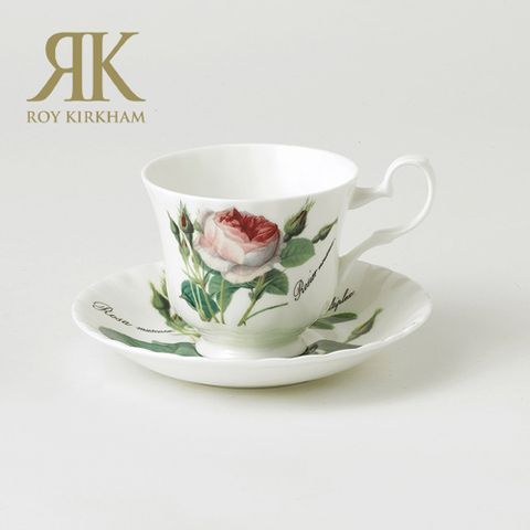 英國Roy Kirkham-浪漫淺玫瑰系列230ml咖啡花茶杯盤組 骨瓷咖啡花茶杯盤組 骨瓷杯盤組 花茶杯 咖啡杯