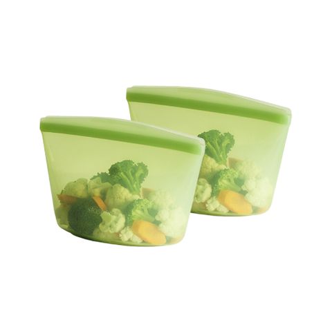 【美國Stasher】碗形M 2入組｜矽膠密封保鮮食物袋(輕巧好攜帶、冰箱收納、-40℃-218℃)