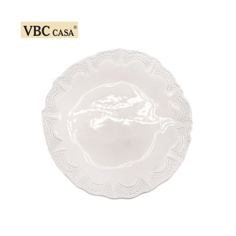 義大利VBC casa-純白蕾絲系列22cm沙拉盤