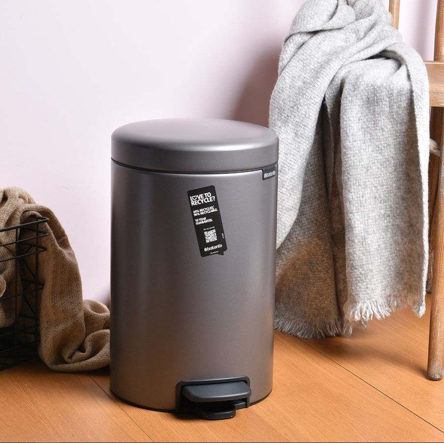 Brabantia  Newicon 腳踏式時尚環保垃圾桶 12L 香檳金