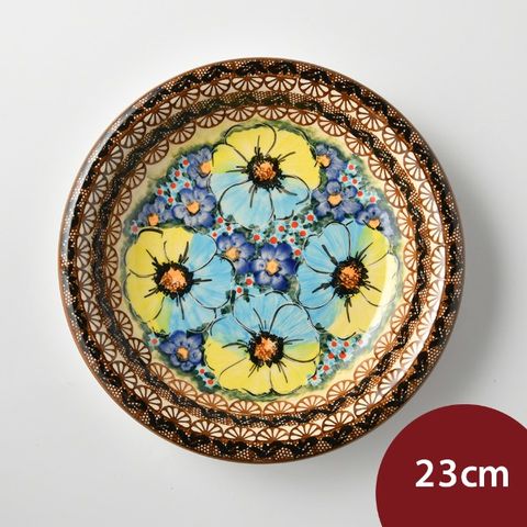 波蘭陶 極光冰河系列 圓形深餐盤 23cm 波蘭手工製