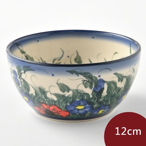 波蘭陶 紫花蔓藤系列 餐碗 12cm 波蘭手工製