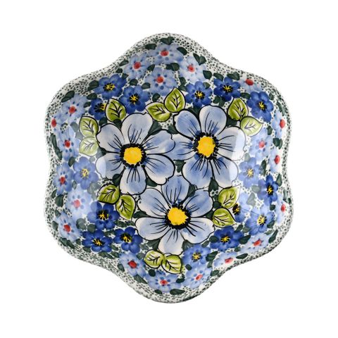 波蘭陶 靜謐星辰系列 花型盤(小) 20cm 波蘭手工製