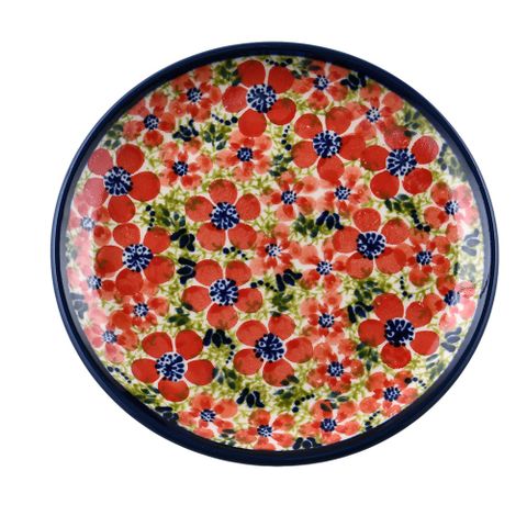 波蘭陶 繁花艷野系列 圓形淺盤 16cm 波蘭手工製