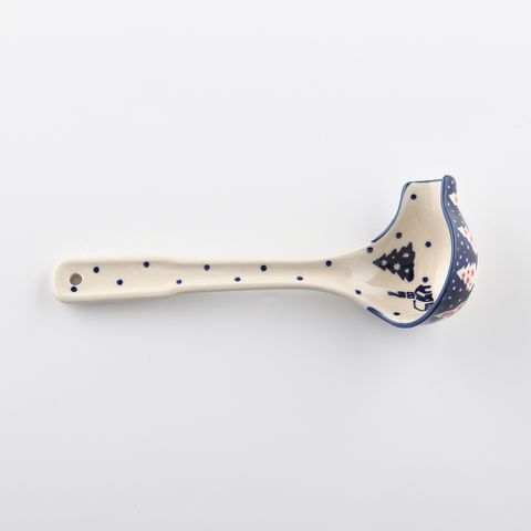 波蘭陶 靜謐冬夜系列 尖嘴醬汁湯勺 18.5cm 波蘭手工製