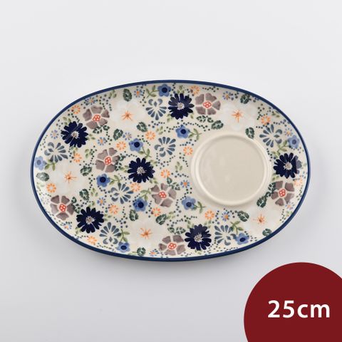 波蘭陶 花攢綺簇系列 托盤 25cm 波蘭手工製