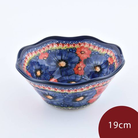 波蘭陶 仲夏紫蜜系列 沙拉碗 19cm 波蘭手工製