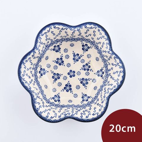 波蘭陶 蕙質蘭心系列 花形深盤 20cm 波蘭手工製
