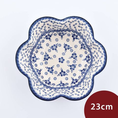 波蘭陶 蕙質蘭心系列 花形深盤 23cm 波蘭手工製