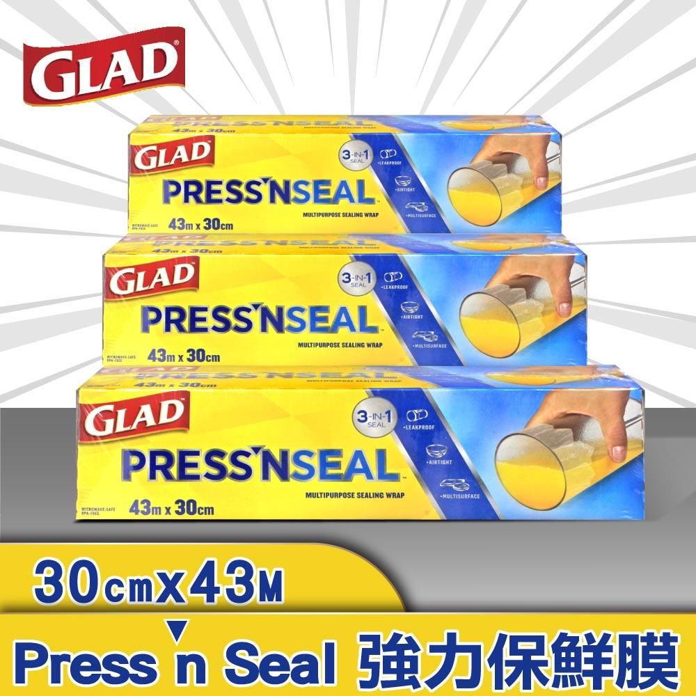 GLAD 佳能  Pressn Seal 強力保鮮膜(30公分x43.4公尺*3入/組)