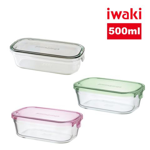 iwaki_日本耐熱玻璃方形微波保鮮盒500ml