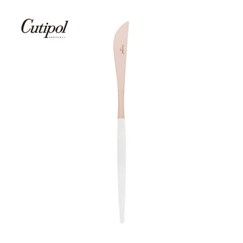 葡萄牙Cutipol GOA ROSE系列-白玫瑰金霧面不銹鋼-21.5cm主餐刀