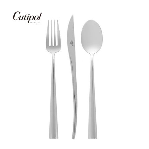 葡萄牙Cutipol-DUNA系列-霧銀不鏽鋼-21.5CM主餐刀叉匙-餐具3件組