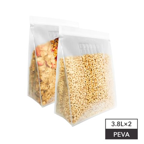 PREPARA [] 食物保鮮密封夾鏈袋[1號袋 白色夾鏈]-3800ml x2入