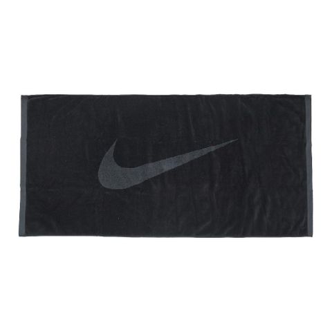 NIKE 耐吉 毛巾 Large Towel 黑 灰 純棉 勾勾 運動毛巾 方巾 吸濕 運動 健身 N101243404-6LG