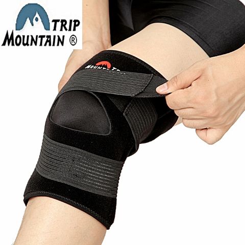 Mountain Trip金屬彈簧條加強型專業護膝M715(中央開洞內裡襯布)保護膝蓋適跪地板瑜珈跳舞工作禮佛拜佛