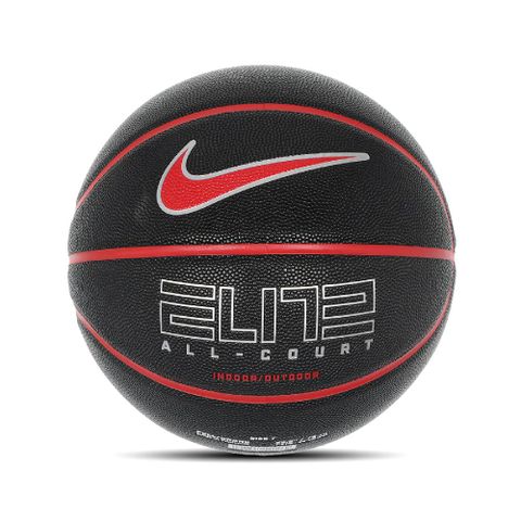 NIKE 耐吉 籃球 Elite All Court 2.0 8P No.7 Basketball 黑 紅 橡膠 深溝 室內外 7號球 N100408802-407