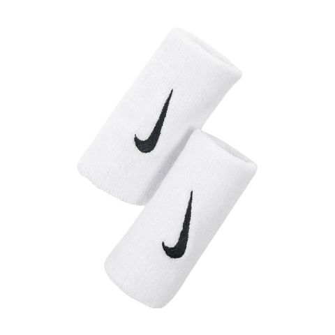 NIKE 耐吉 護腕 Swoosh Doublewide Wristbands 白 黑 棉質 毛巾布 吸汗 長版 運動 網球 籃球 訓練 NNN0511-6OS