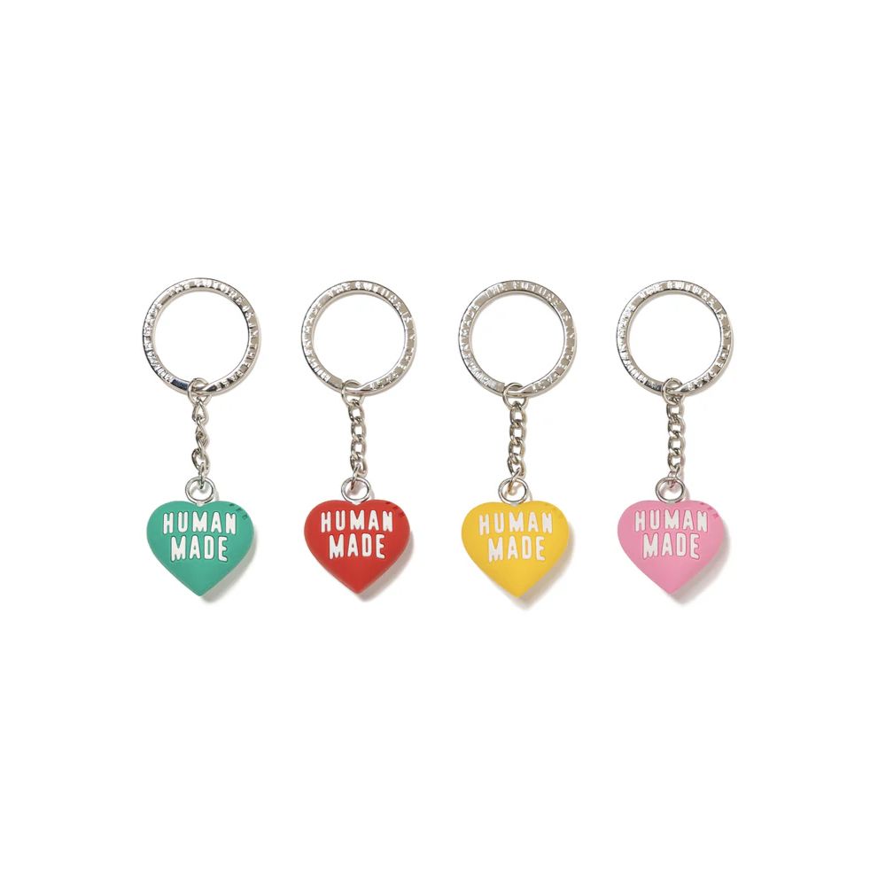 Human Made Heart Rubber Key Chain 愛心吊飾 粉/紅/黃/綠 鑰匙圈 配件 HM27GD096