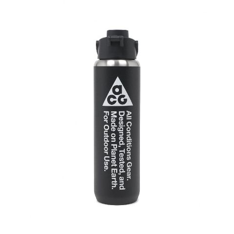 NIKE 耐吉 水壺 ACG Recharge Chug Stainless 黑 不鏽鋼 防刮 旋蓋 防漏 運動水壺 N100989709-324