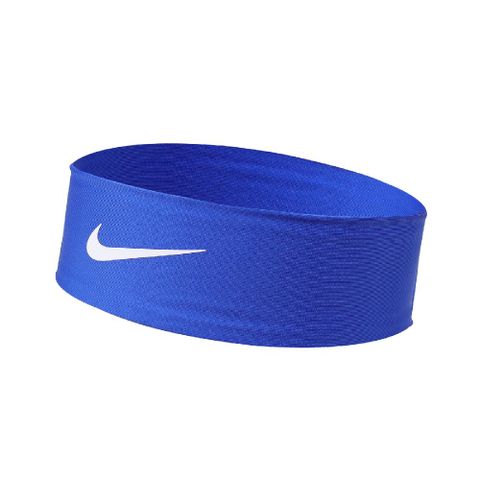 NIKE 耐吉 頭帶 Fury Classic 藍 白 速乾 矽膠條 止滑 運動 籃球 健身 網球 髮帶 N101170642-0OS