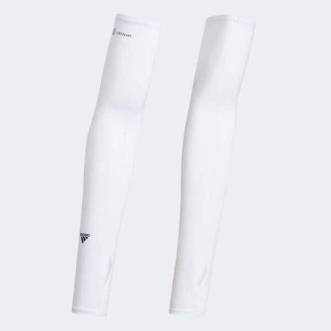 adidas 愛迪達 Adidas W UV ARM Sleeve [IB0313] 男女 袖套 高爾夫球 慢跑 單車 防曬 吸濕排汗 白